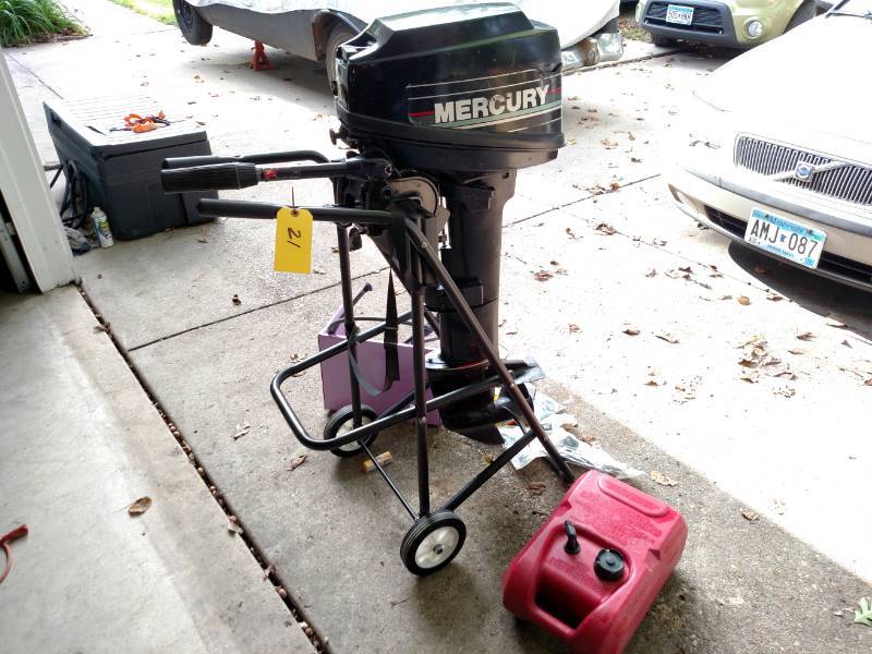 lot 21 image: Mercury 15 hp Outboard Motor, Inclu...