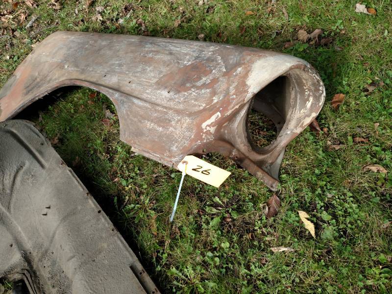 lot 26 image: 1956 Chevy Right Front Fender & Inn...