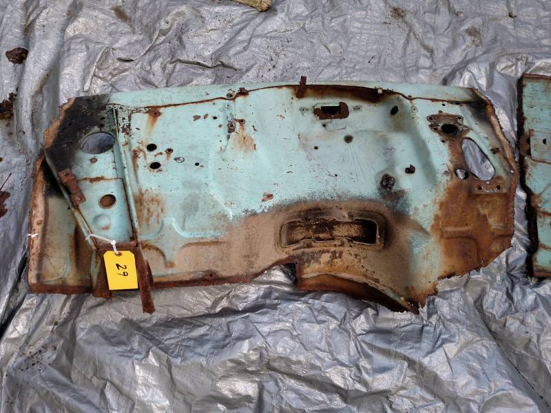 lot 29 image: 1956 Chevy Firewall & Trunk Floor P...