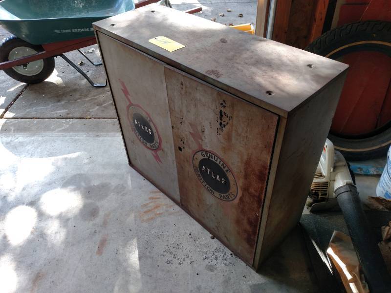 lot 114 image: Atlas Ignition Parts Cabinet, 33x29...