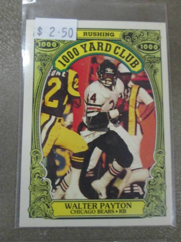 lot 9 image: Walter Payton Cards...