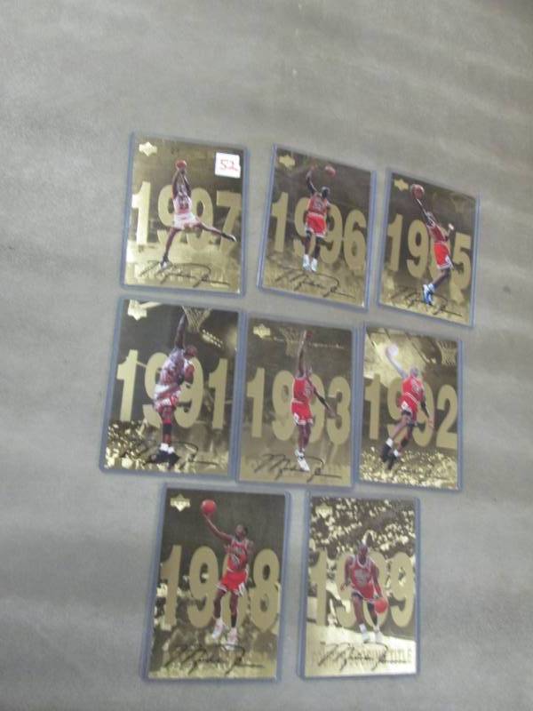 lot 52 image: 8 Upper Deck Gatorade Michael Jorda...
