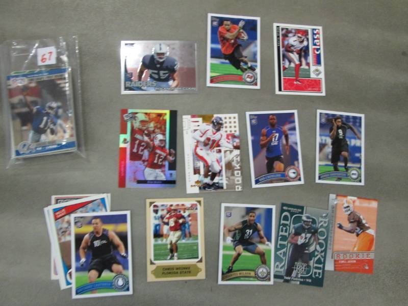 lot 67 image: 40 Football Rookie Cards...