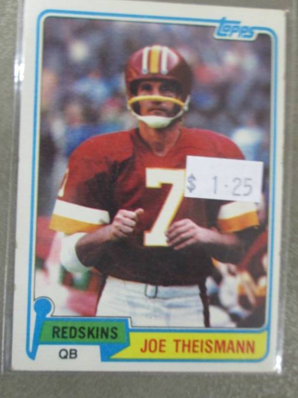 lot 83 image: Joe Theismann Cards...