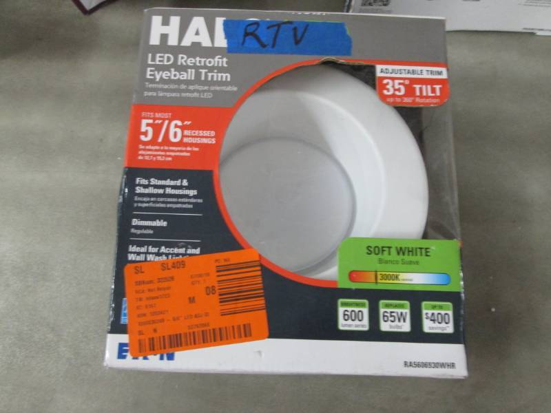 lot 355 image: Halo RA 5 in. and 6 in. White Integ...