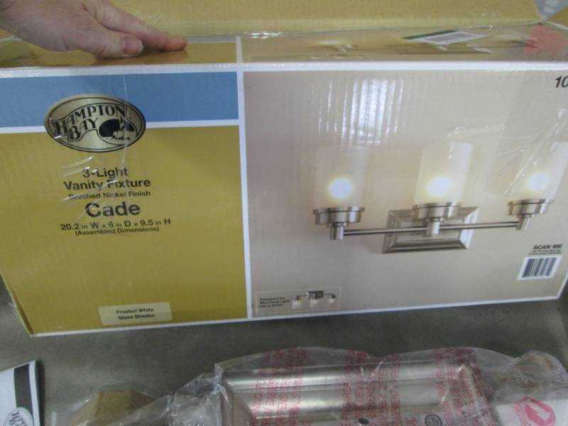 lot 143 image: Hampton Bay Transitional 3-Light Br...