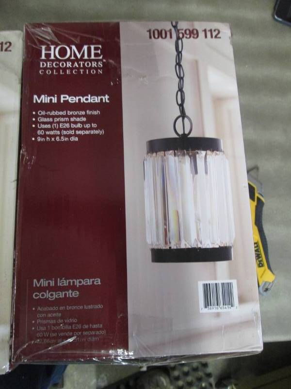 lot 145 image: Home Decorators Collection 1-Light ...