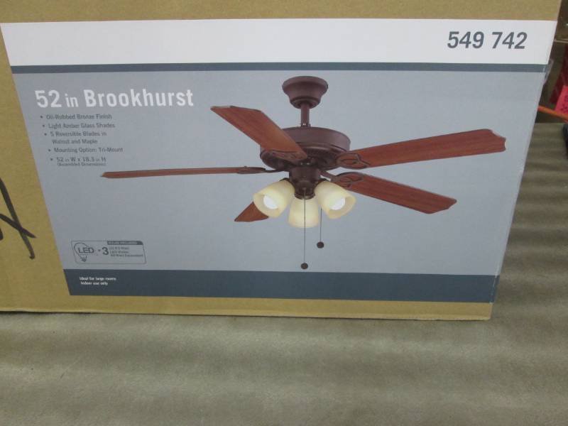 lot 150 image: Brookhurst 52 in. Indoor Oil Rubbed...