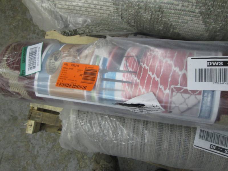 lot 157 image: Hampton Bay Trellis Red Reversible ...