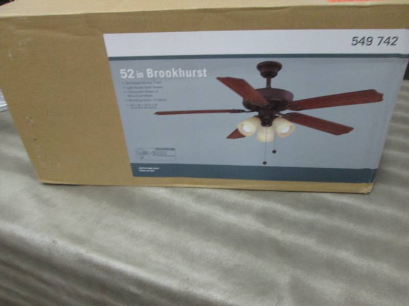 lot 198 image: Brookhurst 52 in. Indoor Oil Rubbed...