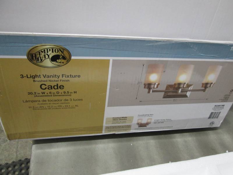 lot 218 image: Hampton Bay Transitional 3-Light Br...