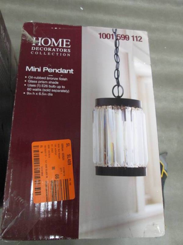 lot 224 image: Home Decorators Collection 1-Light ...