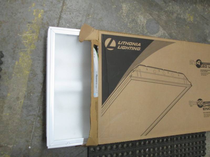 lot 232 image: Lithonia Lighting 2 ft. x 4 ft. Whi...