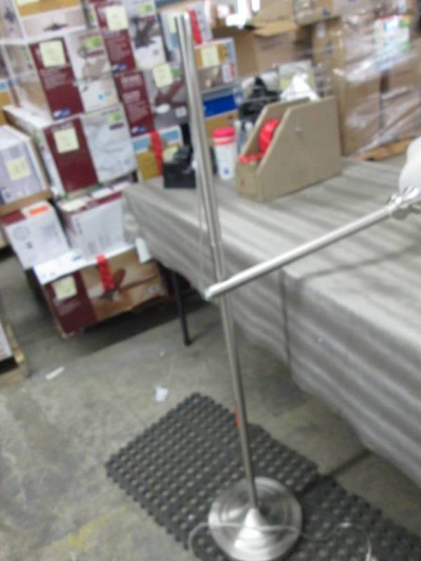 lot 241 image: Floor Lamp- tested, globe dented Br...