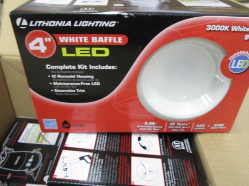 lot 259 image: Lot of 4 Lithonia Lighting 4 in. Ma...