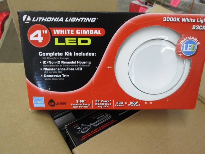 lot 260 image: Lot of 4 Lithonia Lighting 4 in. Ma...