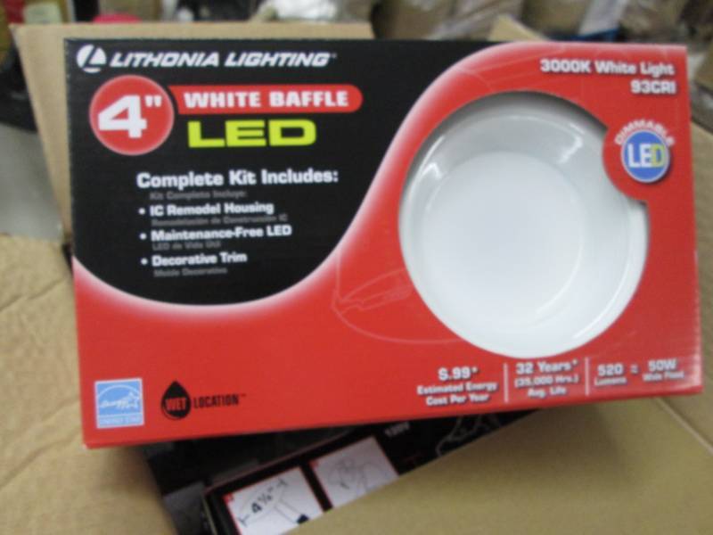 lot 266 image: Lot of 4 Lithonia Lighting 4 in. Ma...