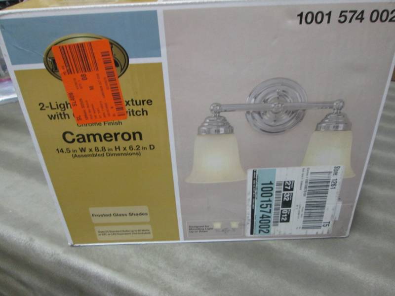 lot 268 image: Hampton Bay 2-Light Chrome Vanity L...