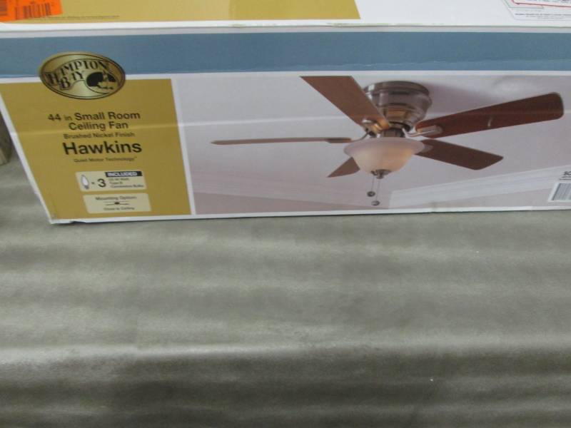 lot 292 image: Hampton Bay Hawkins 44 in Brushed N...