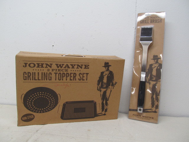 lot 15 image: Brand New JOHN WAYNE Grilling Topper Set & Utensils
