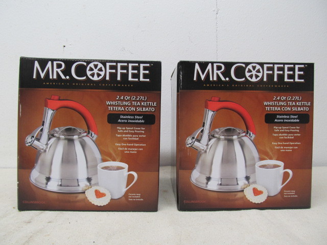 lot 23 image: 2 - NEW Mr. Coffee Whistling Tea Kettles