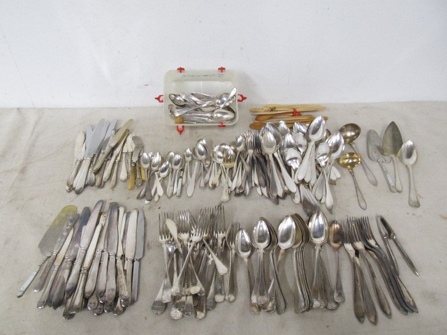 lot 71 image: MASSIVE Lot of Assorted Vintage 1930s-50s Scandinavian Silverplated Flatware