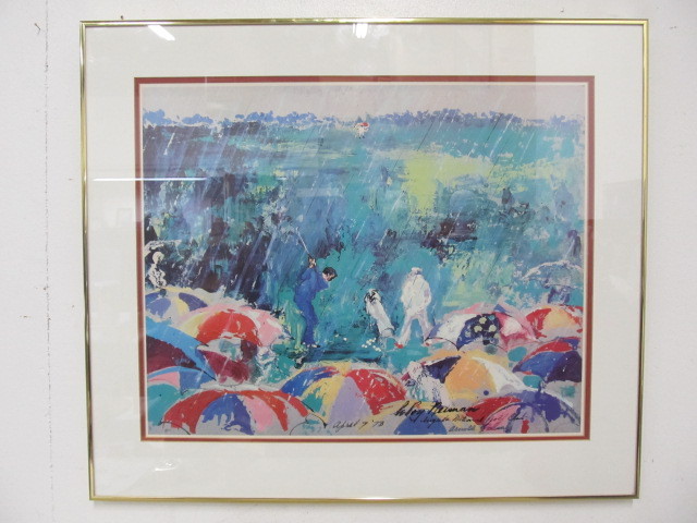 lot 87 image: Vintage Framed LEROY NEIMAN Framed Print