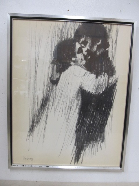 lot 142 image: Vintage ALDO LUONGO Framed Print
