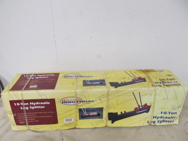 lot 148 image: BRAND NEW Northern Industrial 10-Ton Hydraulic Log Splitter
