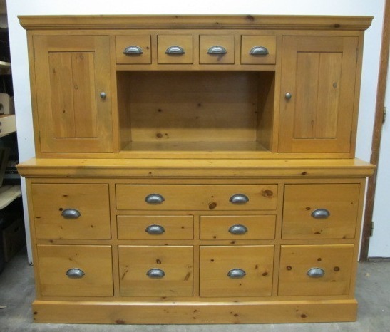 lot 103 image: QUALITY Solid Wood General Store Style HutchCabinet