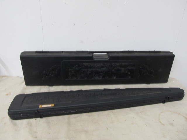 lot 115 image: Pair of Hard Plastic Padded RifleShotgun Cases