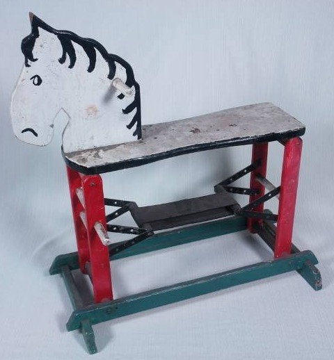 lot 67 image: Vintage Childs Rocking Horse