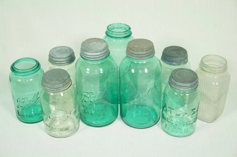 lot 85 image: Vintage Mason Jars