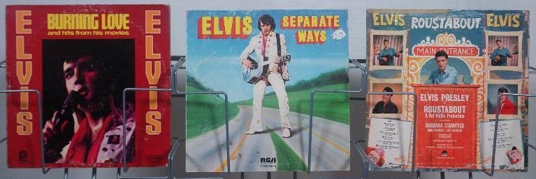 lot 112 image: 18 Vinyl Albums plus 3 empty Elvis cases.