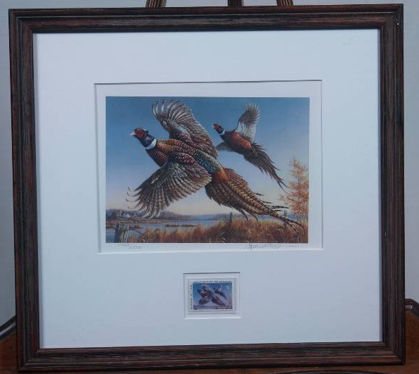 lot 72 image: 1986 Minnesota Pheasant Stamp Print James Meger