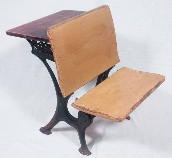 lot 27 image: Antique School Desk