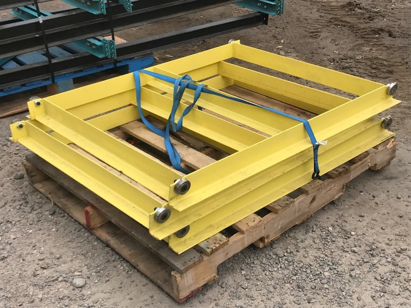 lot 3 image: (4) Industrial Steel Upright Slide Racks