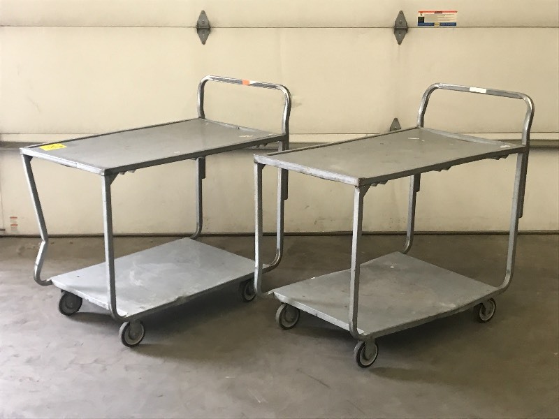lot 30 image: (2) Steel Warehouse Carts