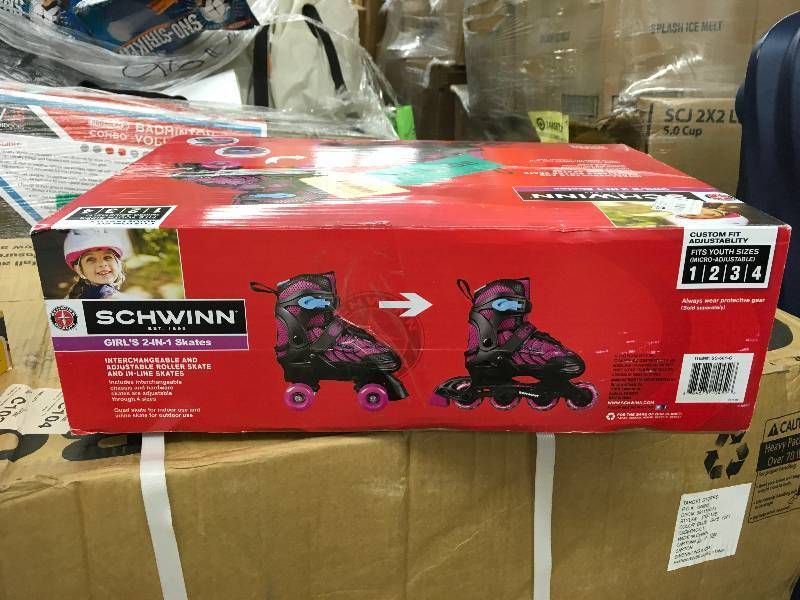lot 291 image: Schwinn 2-IN-1 Girls Skates, Retail $44.99