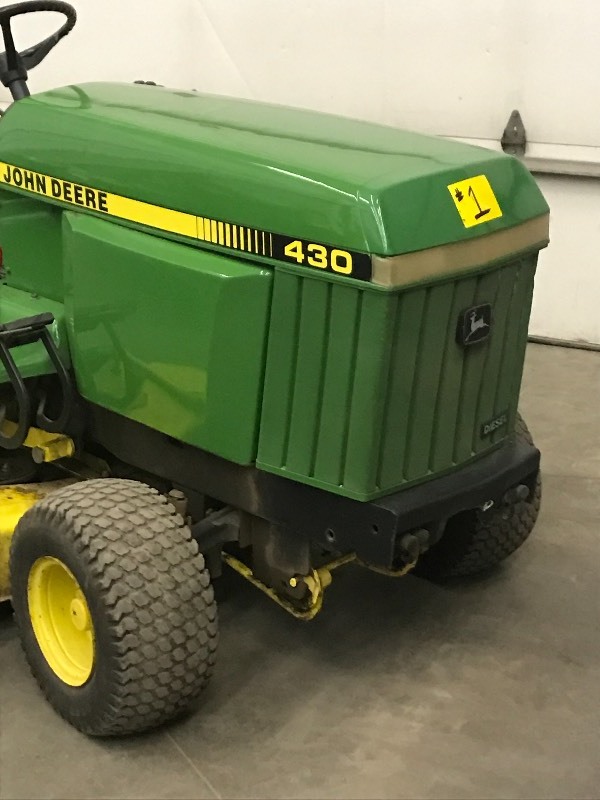 lot 1 image: John Deere 430 Diesel Lawn & Garden Tractor
