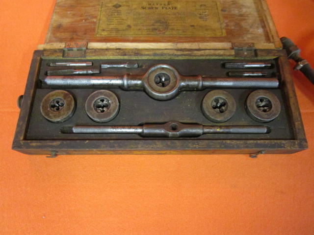 lot 56 image: Vintage Tap & Die Set & Weed Burner
