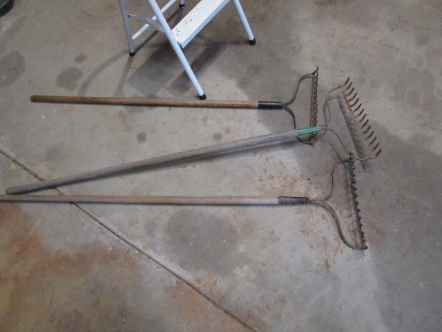 lot 72 image: Ladder & Garden Rakes
