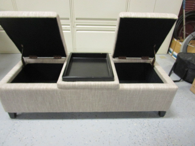 lot 9 image: Padded Coffee Table wStorage 20x50x16