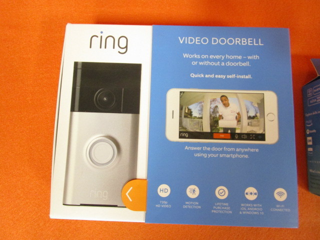 lot 20 image: (New) Ring Video Doorbell & Amazon echodot