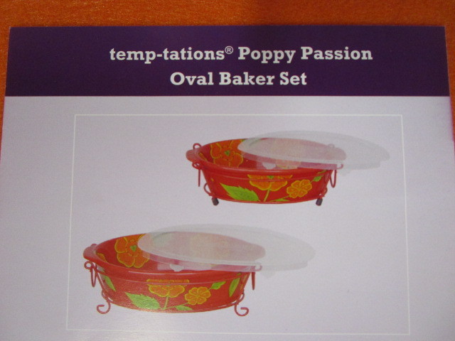 lot 23 image: (New) Temp-Tations Poppy Passion Baking Sets