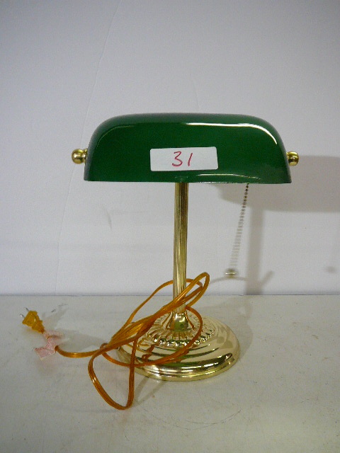 lot 31 image: Desk Lamp Green Shade