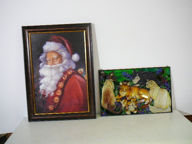 lot 40 image: Home Dcor Santa Painting