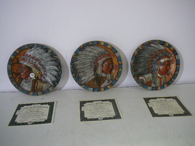 lot 59 image: Home Dcor Collectable Plates Native American