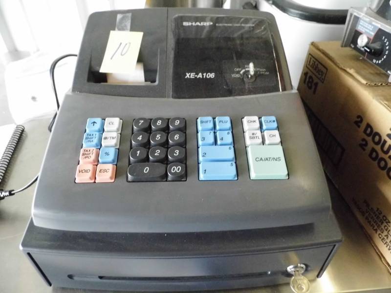 lot 10 image: Sharp Cash Register