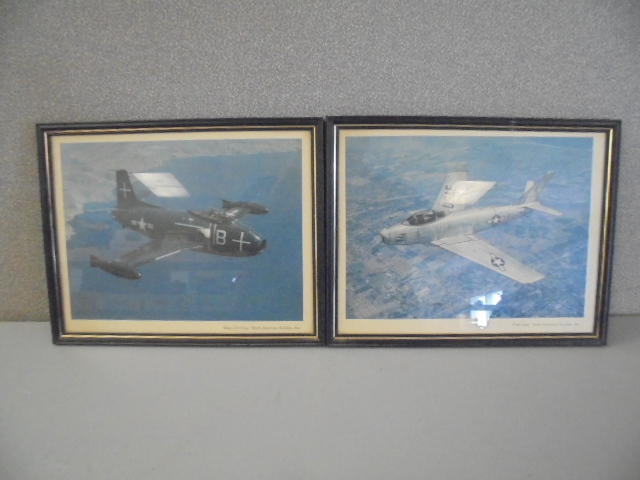 lot 31 image: Framed Fighter Plane Prints